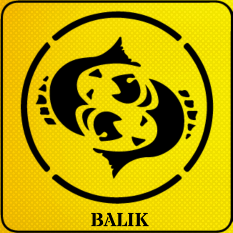 Balık Burcu Stencil Şablon Balık Burcu Stencil Şablon