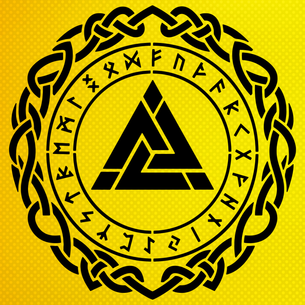 Viking Valknut Stencil Şablon