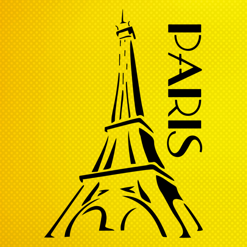 Paris Eyfel Kulesi Stencil Şablon Paris Eyfel Kulesi Stencil Şablon