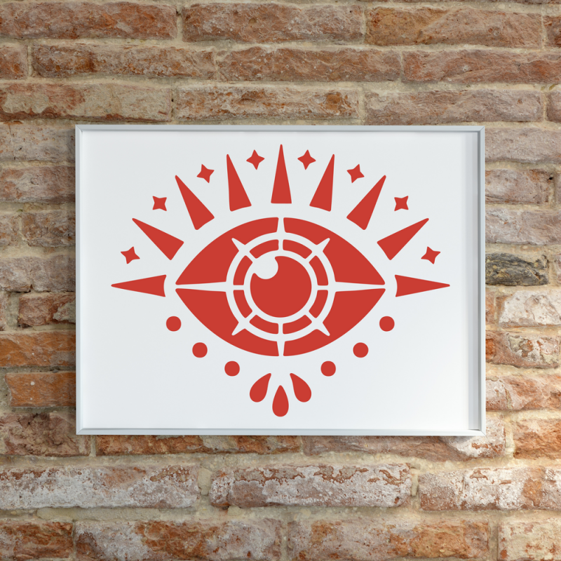 Nazar Göz Stencil Şablon Nazar Göz Stencil Şablon