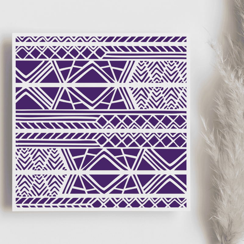 Bohem Deseni Stencil Şablon Bohem Deseni Stencil Şablon