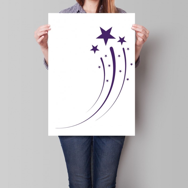 Kuyruklu Yıldız Deseni Stencil Şablon Kuyruklu Yıldız Deseni Stencil Şablon
