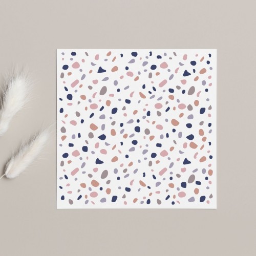 Terrazzo Desen Stencil Şablon