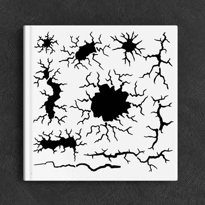 Çatlak Deseni Stencil Şablon Çatlak Deseni Stencil Şablon