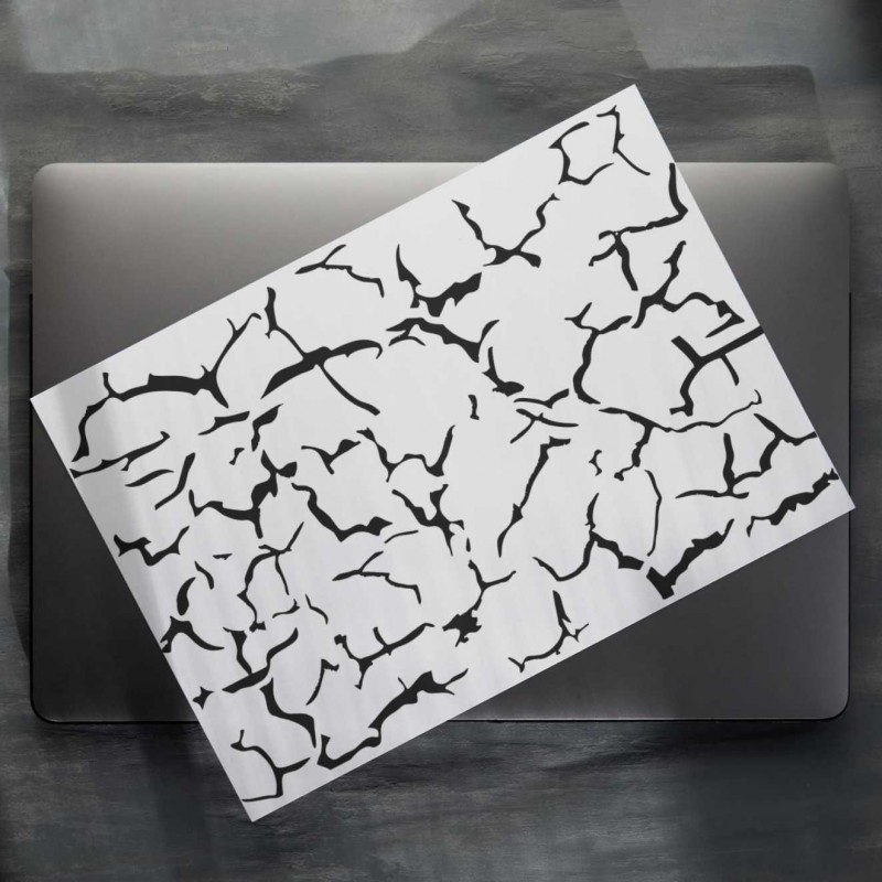Çatlak Stencil Şablon Çatlak Stencil Şablon