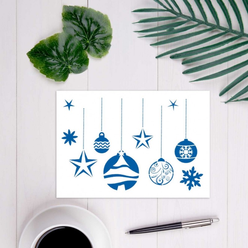 Noel - Yılbaşı Süsleri Stencil Şablon Noel - Yılbaşı Süsleri Stencil Şablon