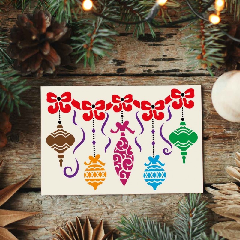 Yılbaşı Noel Süsü Stencil Şablon Yılbaşı Noel Süsü Stencil Şablon