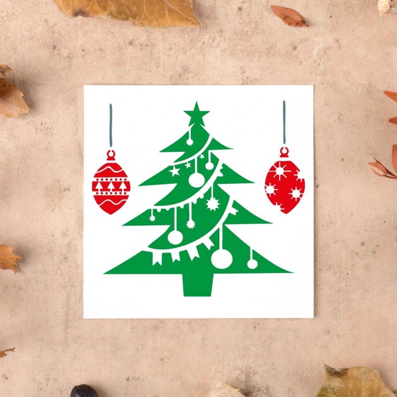 Yılbaşı Ağacı ve Noel Süsleri Stencil Yılbaşı Ağacı ve Noel Süsleri Stencil