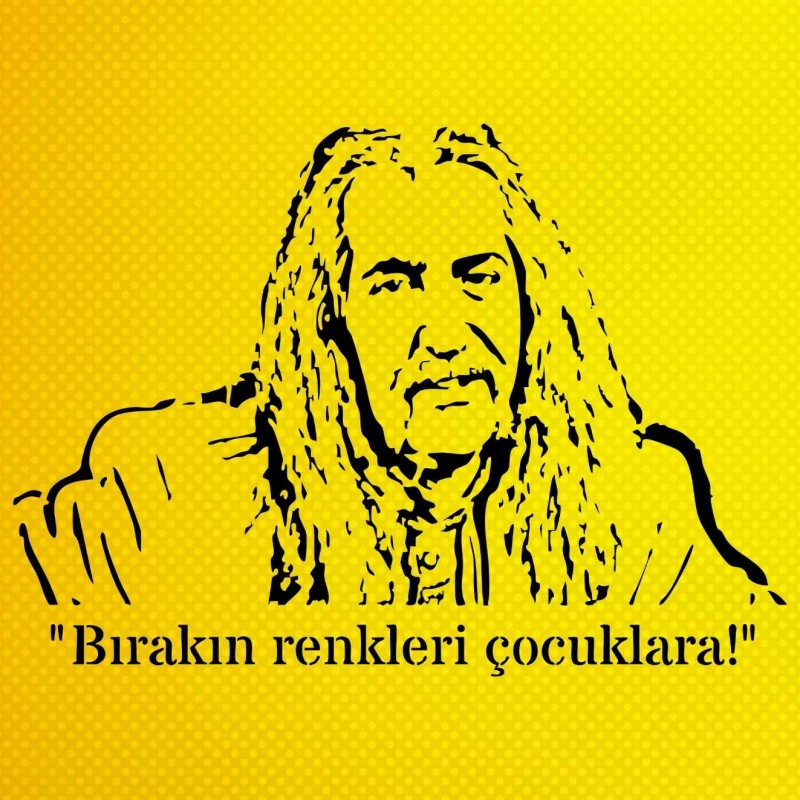 Barış Manço Stencil Şablon Barış Manço Stencil Şablon