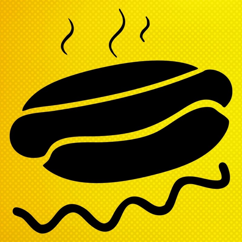 Hot Dog Fastfood Deseni Stencil Şablon Hot Dog Fastfood Deseni Stencil Şablon