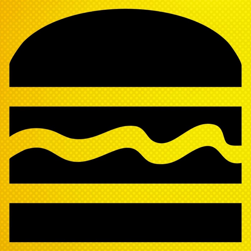 Hamburger Fast food Stencil Şablon Hamburger Fast food Stencil Şablon