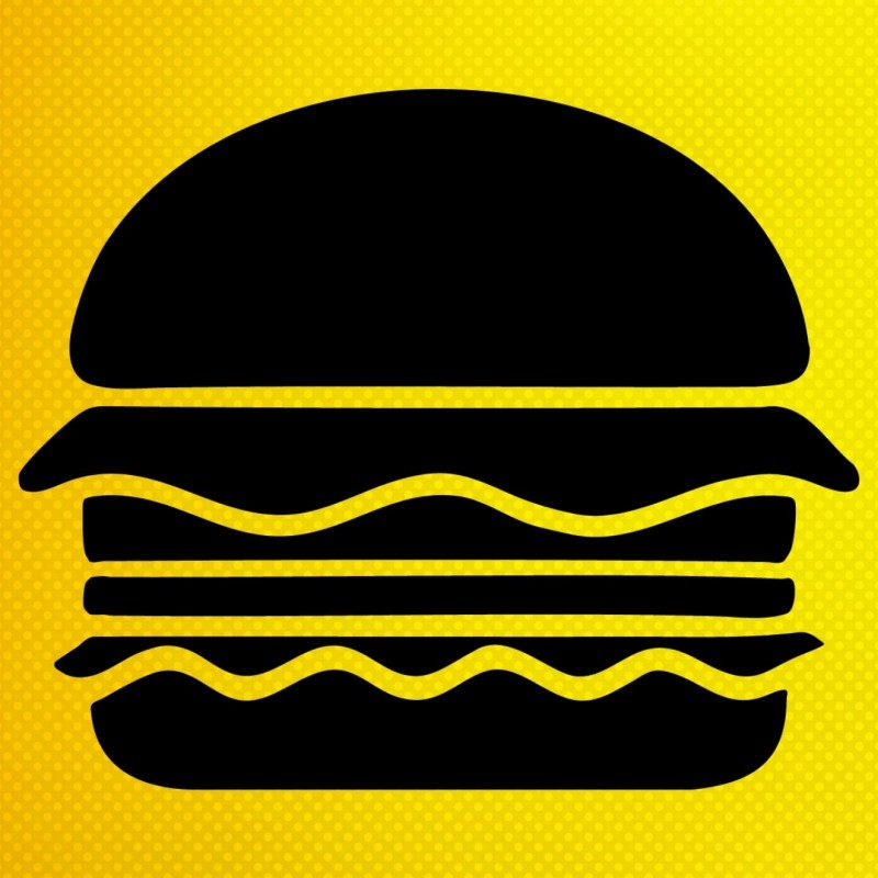 Hamburger Fast food Stencil Şablon Hamburger Fast food Stencil Şablon