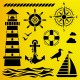 Deniz Feneri Stencil Şablon Deniz Feneri Stencil Şablon