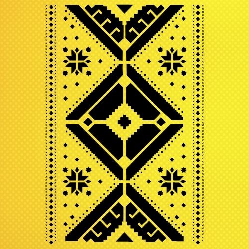 Halı Deseni Stencil Şablon