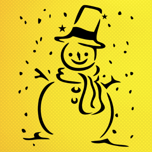 Kardan Adam Stencil Şablon