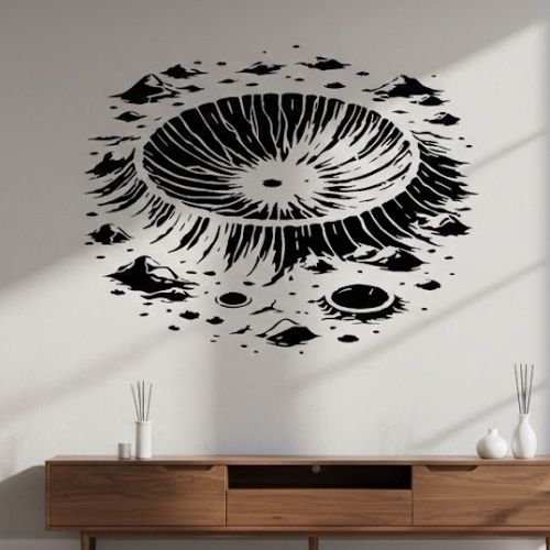 Krater Deseni Stencil Şablon