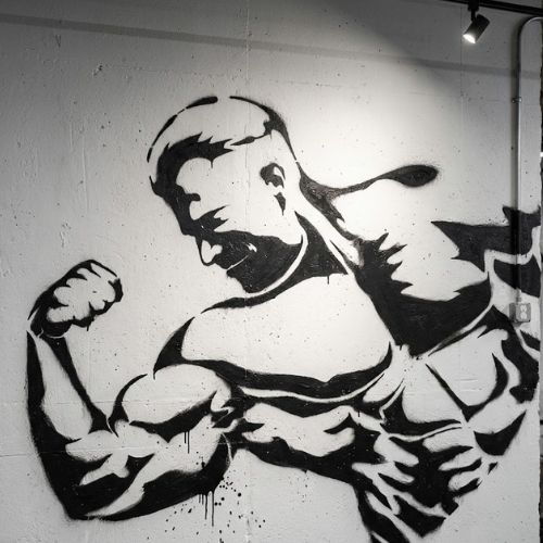 Fitness ve GYM Stencil Şablon | Spor Salonu Dekorasyon Kalıbı