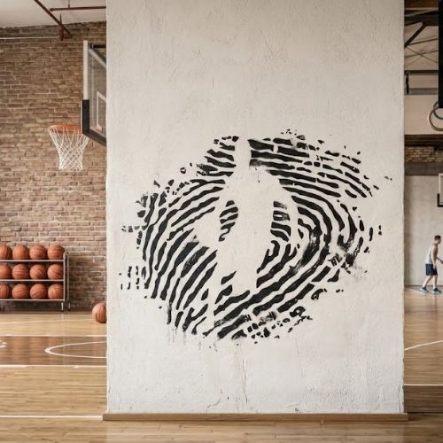 Basketbol Temalı Stencil Şablon