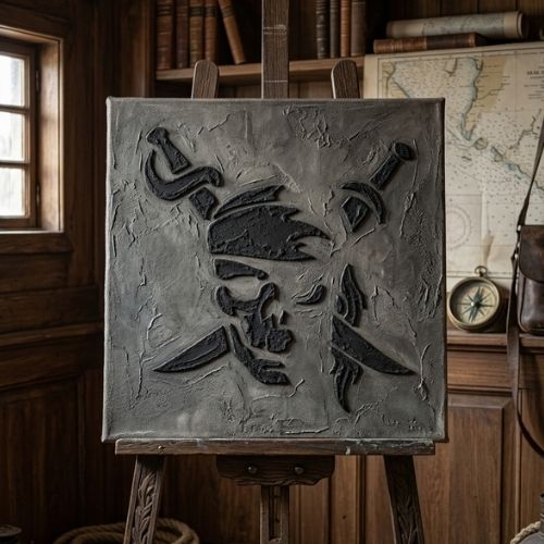 Korsan Silüeti Stencil Şablon