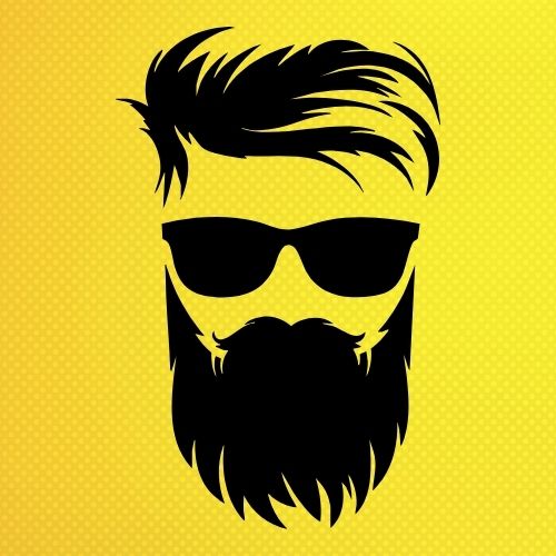 Kuaför Yüz Silieti Stencil Şablon