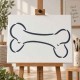 Kemik Deseni Stencil Şablon | Köpek Temalı Boyama Şablonu