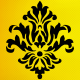 Damask Desen Stencil Şablon Damask Desen Stencil Şablon