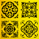 Damask Desen Stencil Şablon Damask Desen Stencil Şablon