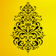 Damask Desen Stencil Şablon Damask Desen Stencil Şablon