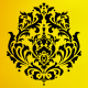 Damask Desen Stencil Şablon Damask Desen Stencil Şablon