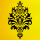 Damask Desen Stencil Şablon Damask Desen Stencil Şablon