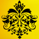 Damask Desen Stencil Şablon Damask Desen Stencil Şablon