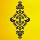 Damask Desen Stencil Şablon Damask Desen Stencil Şablon