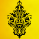 Damask Desen Stencil Şablon Damask Desen Stencil Şablon