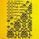 Damask Desen Stencil Şablon Damask Desen Stencil Şablon