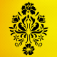 Damask Desen Stencil Şablon Damask Desen Stencil Şablon
