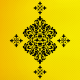 Damask Desen Stencil Şablon Damask Desen Stencil Şablon