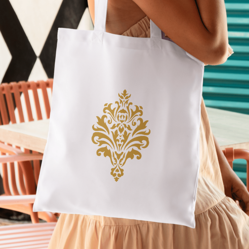 Damask Desen Stencil Şablon Damask Desen Stencil Şablon