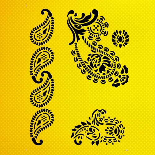 Pateh İran Nakış Deseni Stencil Şablon Pateh İran Nakış Deseni Stencil Şablon