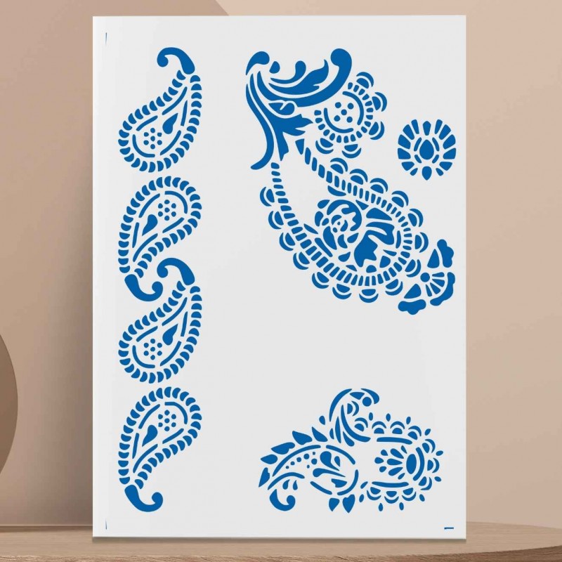 Pateh İran Nakış Deseni Stencil Şablon Pateh İran Nakış Deseni Stencil Şablon