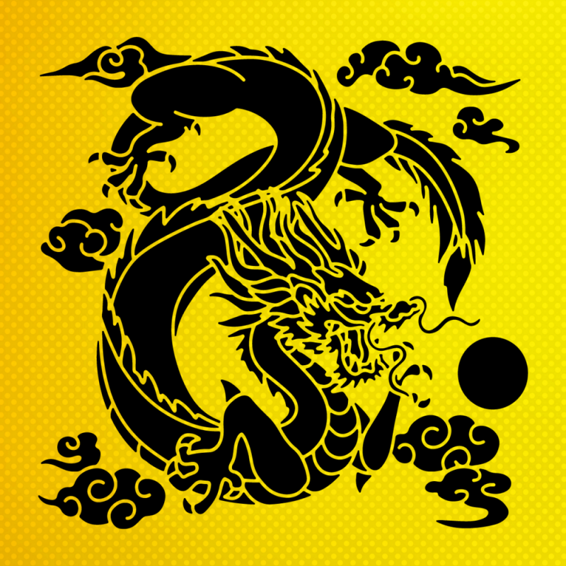 Dragon Stencil Şablon Dragon Stencil Şablon