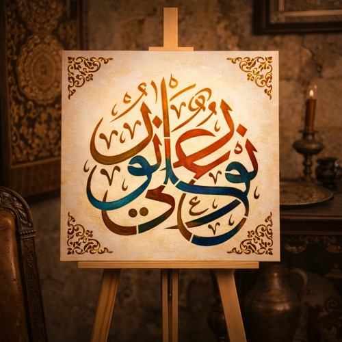 Nur Suresi 35. Ayet Hat Sanatı Stencil Şablon