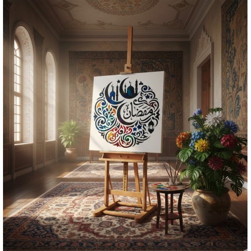 Mandala - Cami  ve Ramazan Stencil Şablon