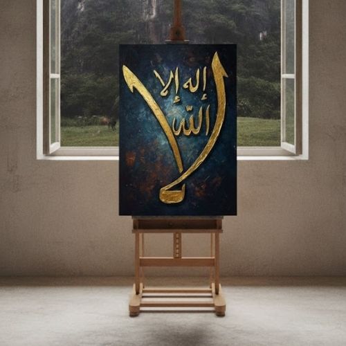 Lâ ilâhe illallâh Hat Sanatı Stencil Şablon