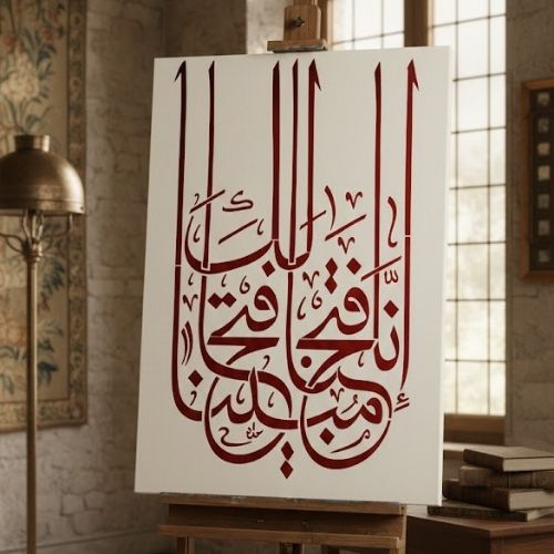 Fetih Suresi 1. Ayet Stencil Şablon