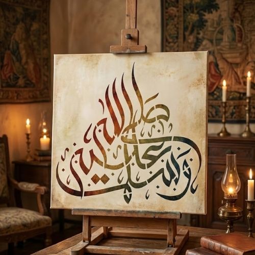 Sallallahu Aleyhi ve Sellem Stencil Şablon