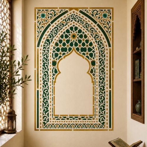 Mihrap Deseni Stencil Şablon 90x120