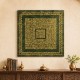 Ayetel Kürsi Kufi Deseni İslami Stencil Şablon