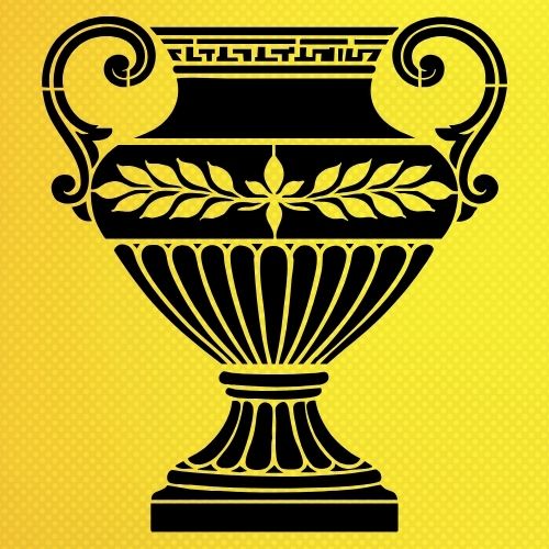 Antik Vazo Stencil Şablon