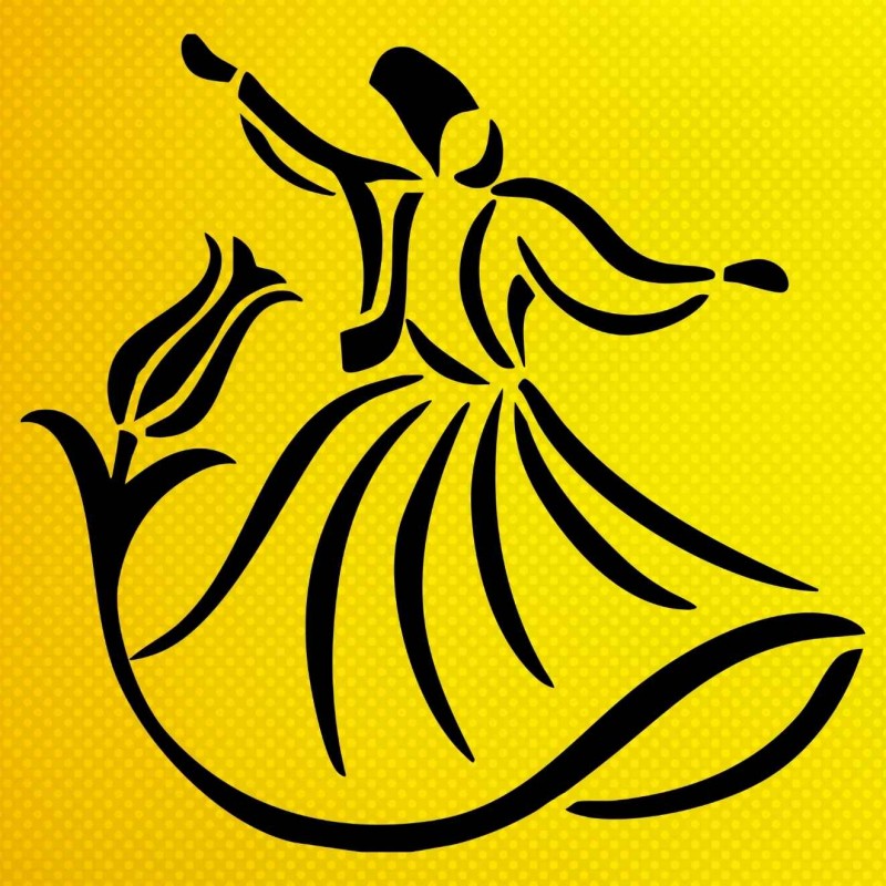 Semazen Deseni Stencil Şablon Semazen Deseni Stencil Şablon