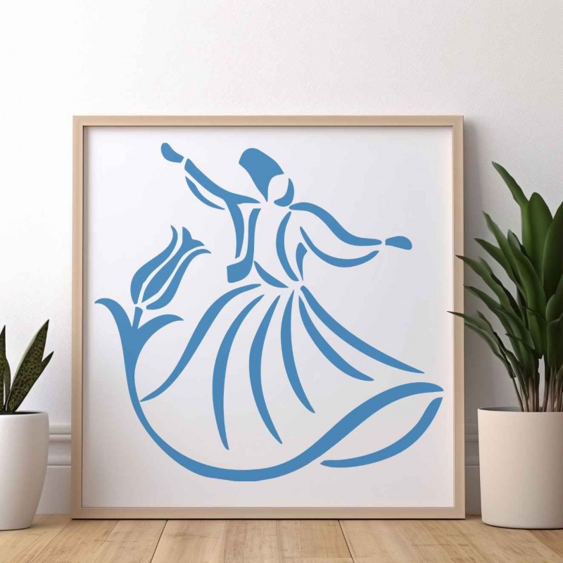 Semazen Deseni Stencil Şablon Semazen Deseni Stencil Şablon